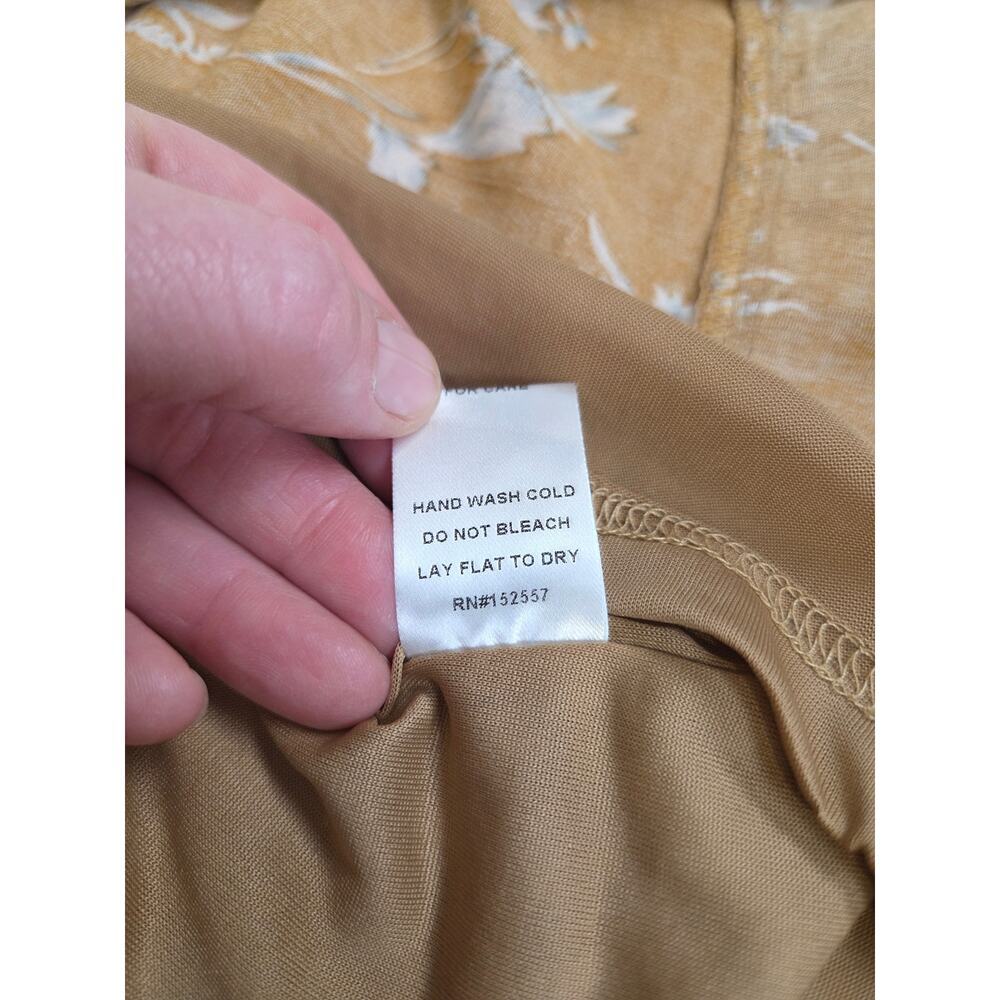 POLAGRAM Mustard Yellow Maxi Dress Medium - Picture 7 of 9